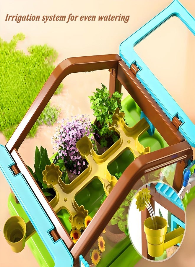 EXBEPE Kids Plant Growing Kit Greenhouse Growing Set with Drip Irrigation System and Grow Light Science Educational DIY Indoor Plant Gardening Toy for Kids - Image 4